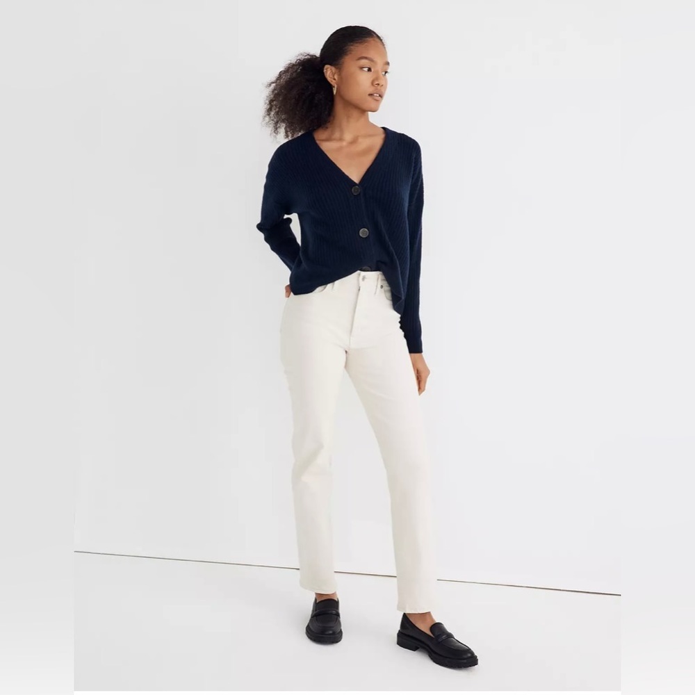 Madewell Classic Straight White Jean